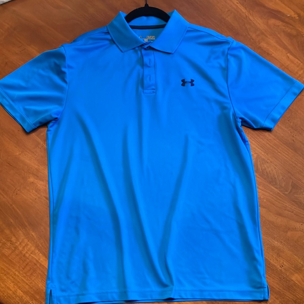 Men’s Bright Blue Under Armour Golf Shirt